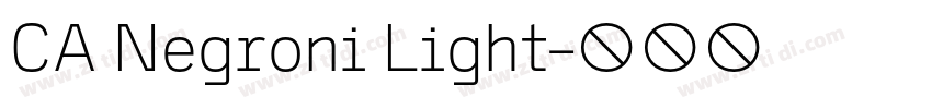 CA Negroni Light字体转换